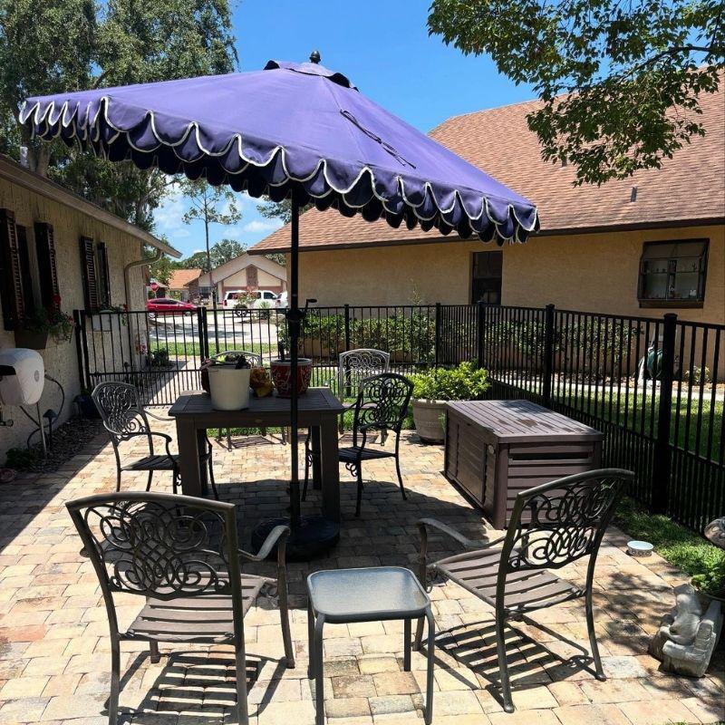 aluminum fence installed by top rail fence