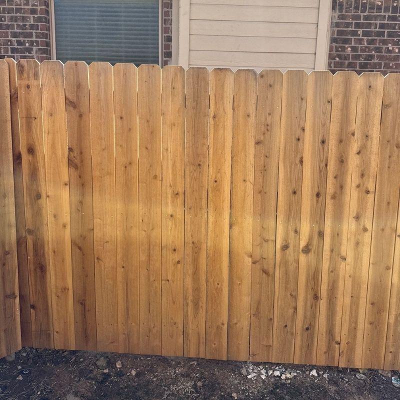 6ft Cedar Fence Installation