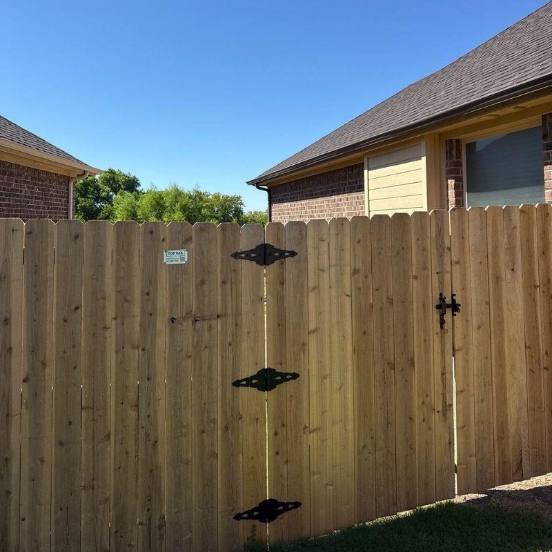 side by side fence installed by top rail fence