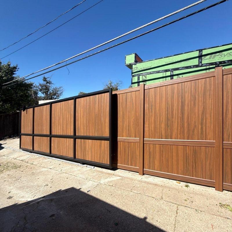 privacy fence installed by top rail fence