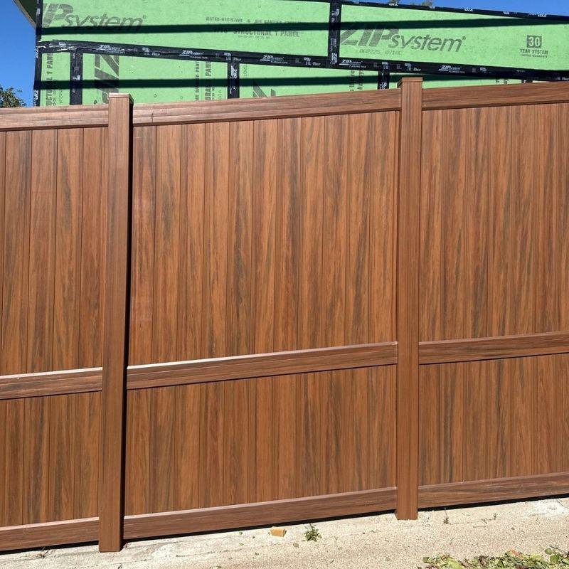 Custom Privacy Fence and Automated Sliding Gate Installation