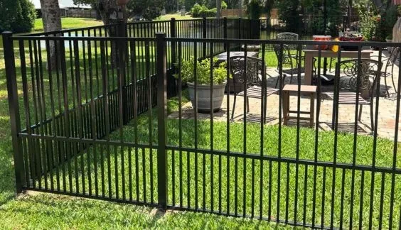 ornamental metal puppy picket fence