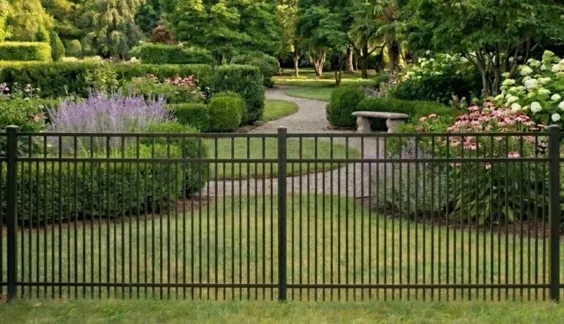 double picket metal fence
