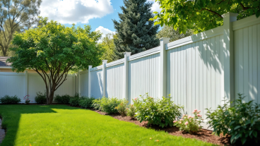 A white wooden fence