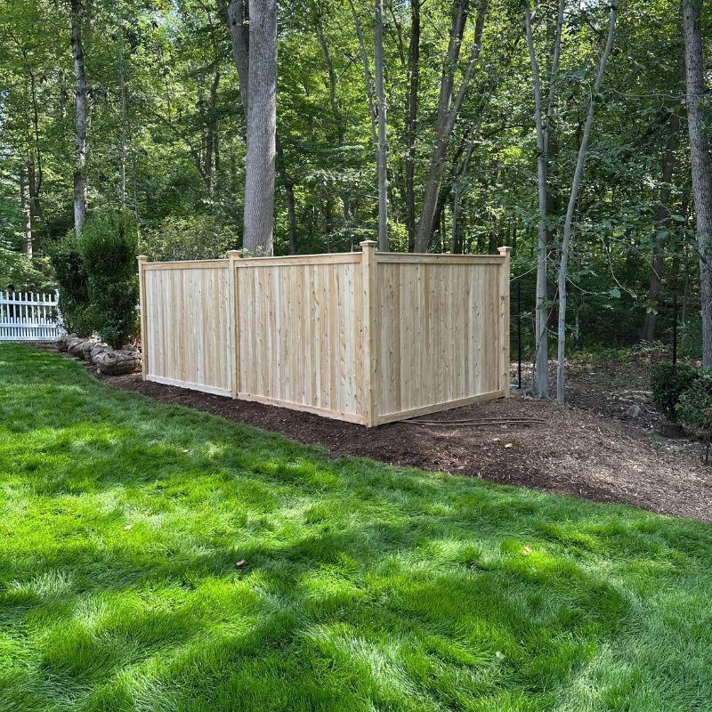 cedar fence installed by top rail fence fairfield county