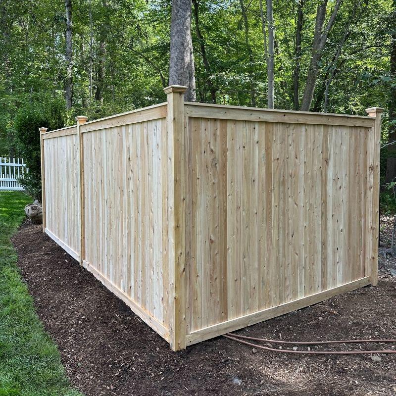 cedar fence installed by top rail fence fairfield county