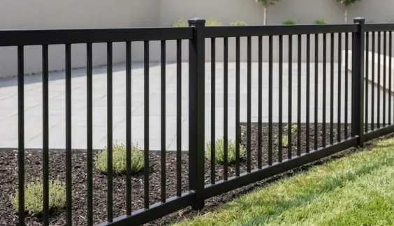flat top steel fence