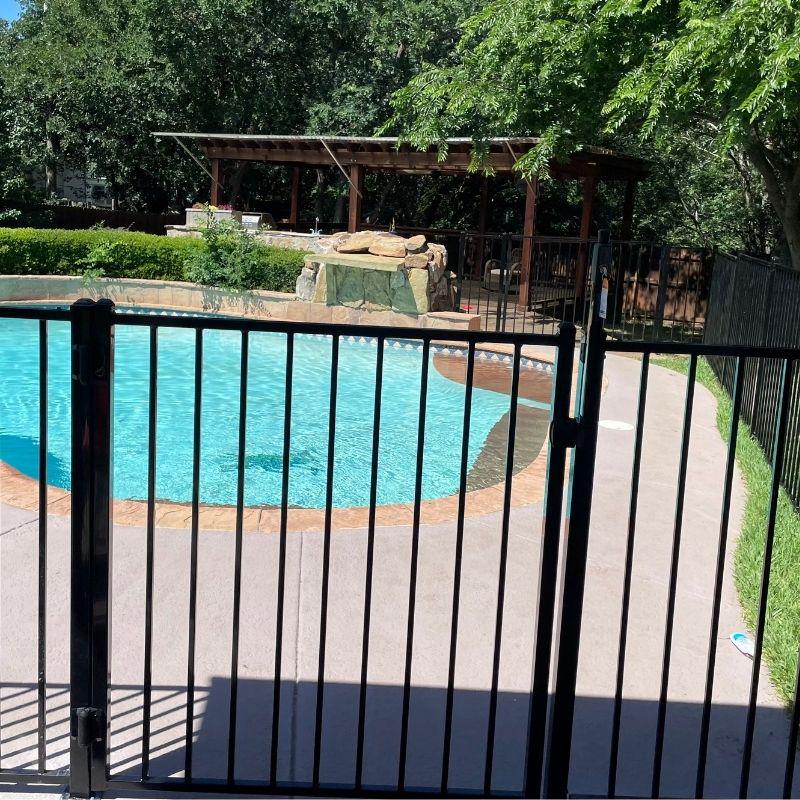 Ornamental Pool Fence installed by Top Rail Fence