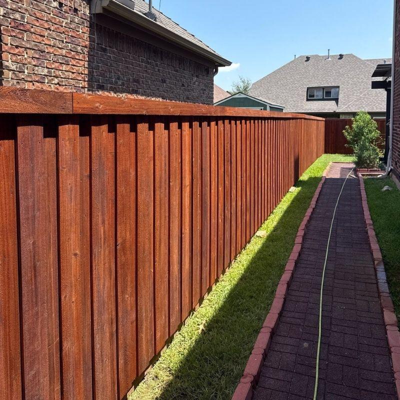 Board on Board Fence installed by Top Rail Fence