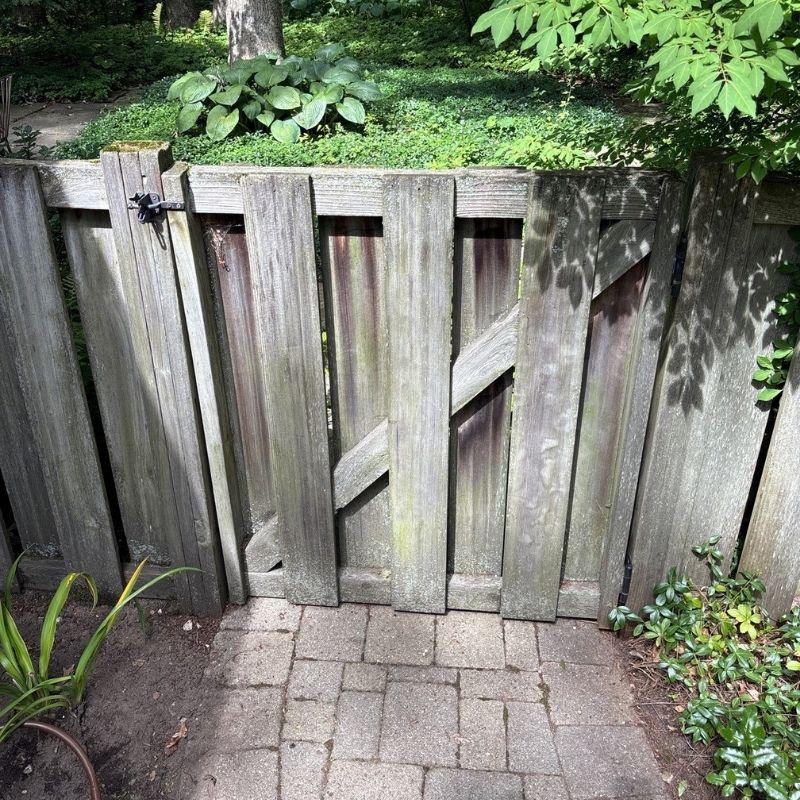 old wood shadowbox fence