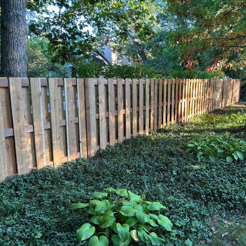 wood shadowbox fence installed by top rail fence holland