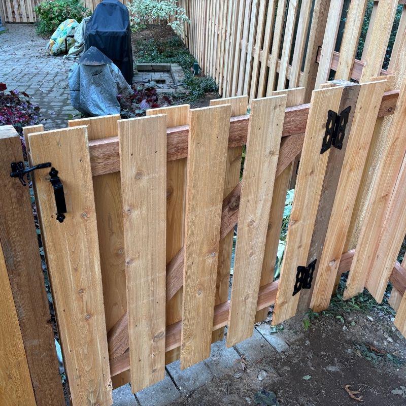 wood shadowbox fence installed by top rail fence holland