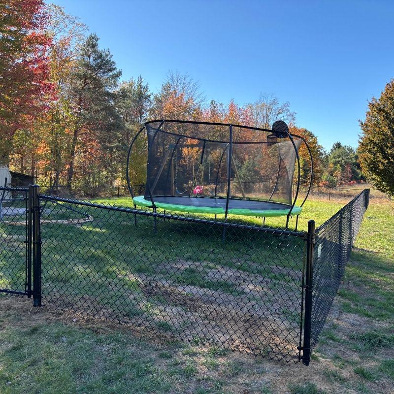 Black Chain Link Fence Installation