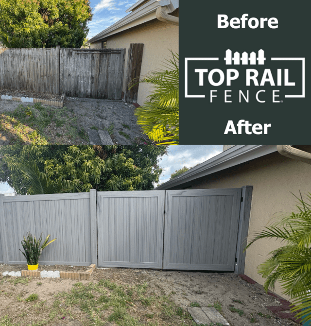 Coastal Cedar Vinyl Fence Installation