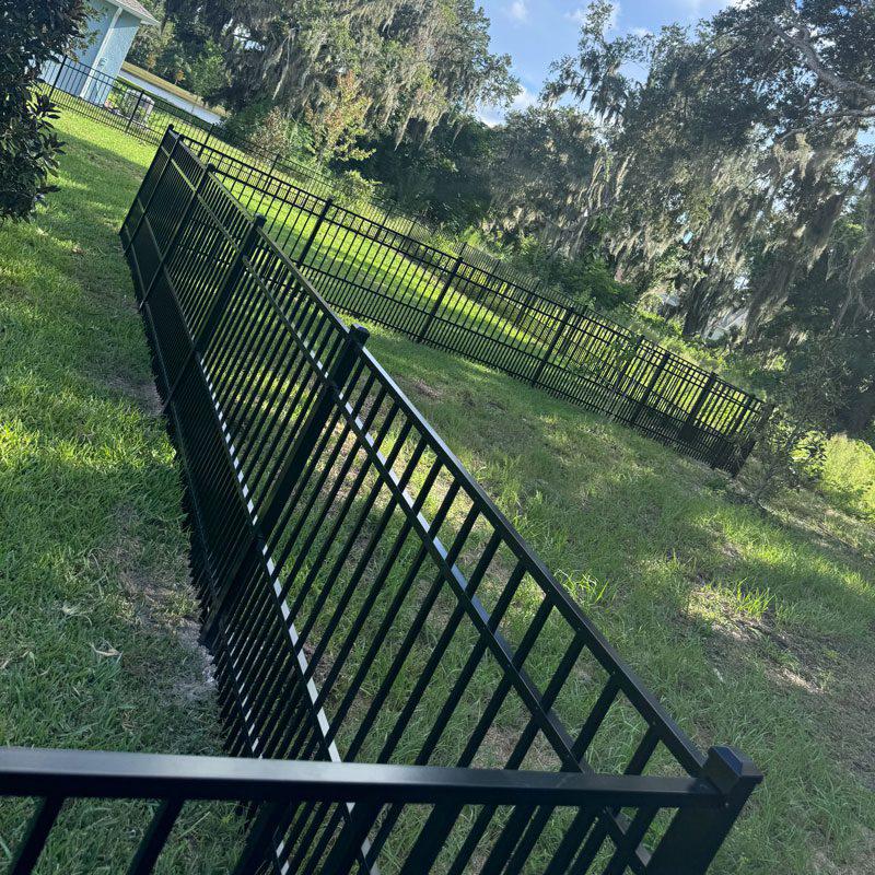 Pet-Friendly Aluminum Picket Fence Installation