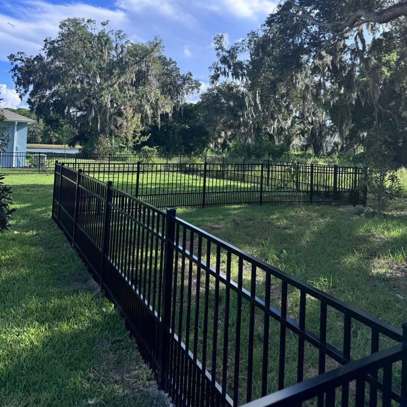 Pet-Friendly Aluminum Picket Fence Installation