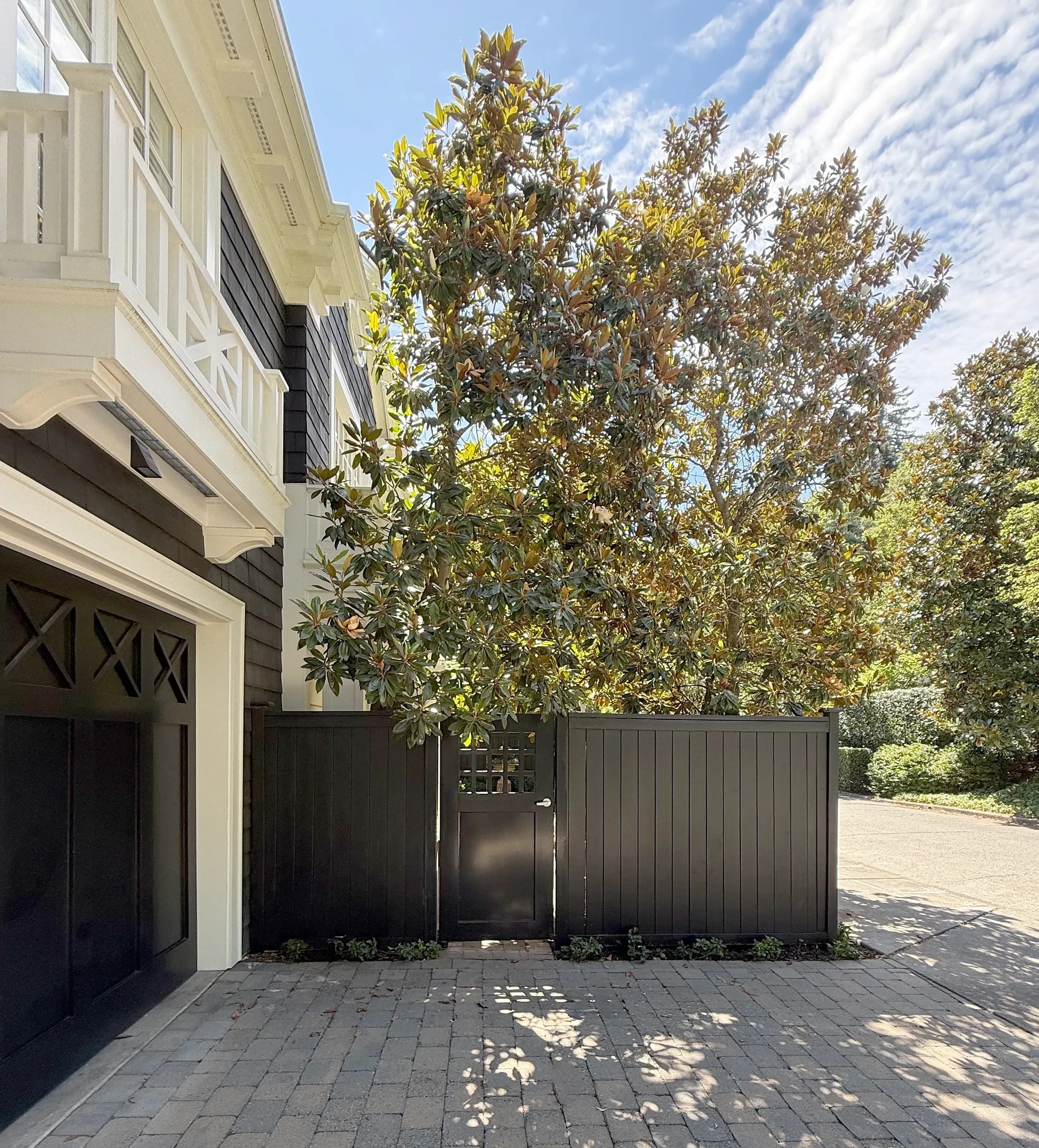 wood cap and trim fence installed by top rail fence