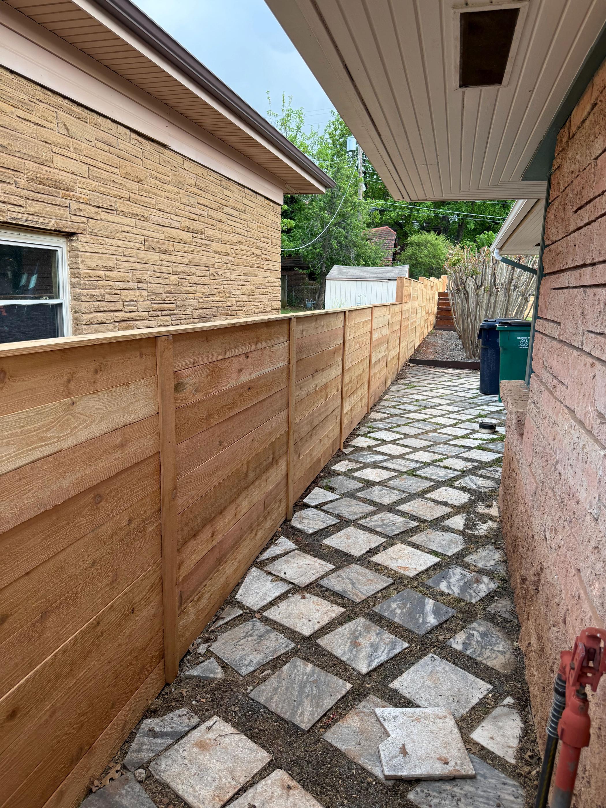 Horizontal Wood Fence Install