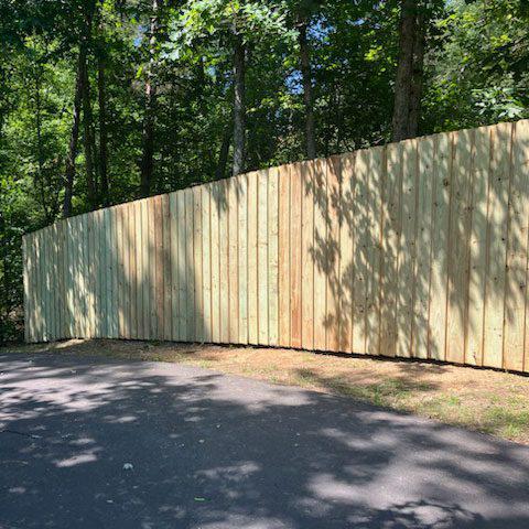 8ft Wood Privacy Fence Installation