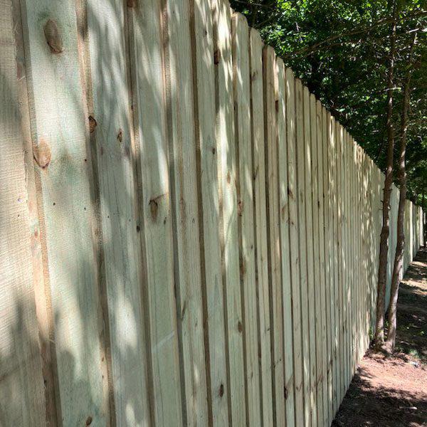 8ft Wood Privacy Fence Installation