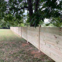 Unique Horizontal Wood Privacy Fence Installation