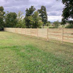 Unique Horizontal Wood Privacy Fence Installation