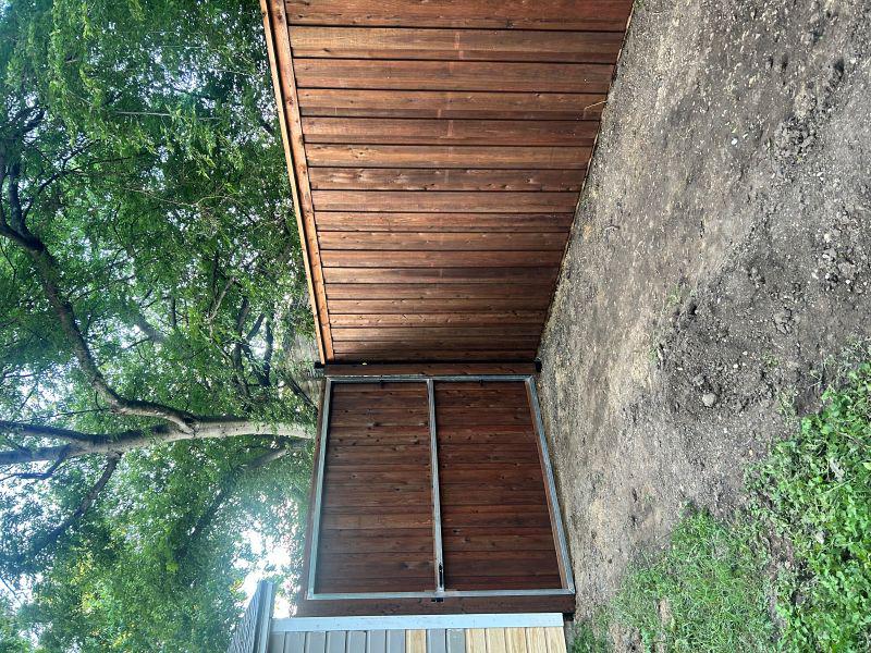 cedar fence installed by top rail fence