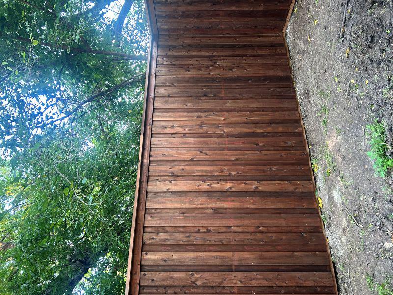 cedar fence installed by top rail fence