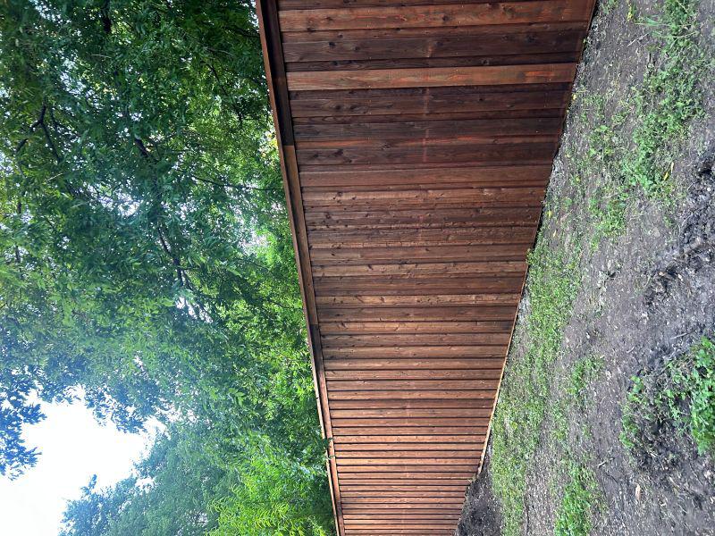 cedar fence installed by top rail fence