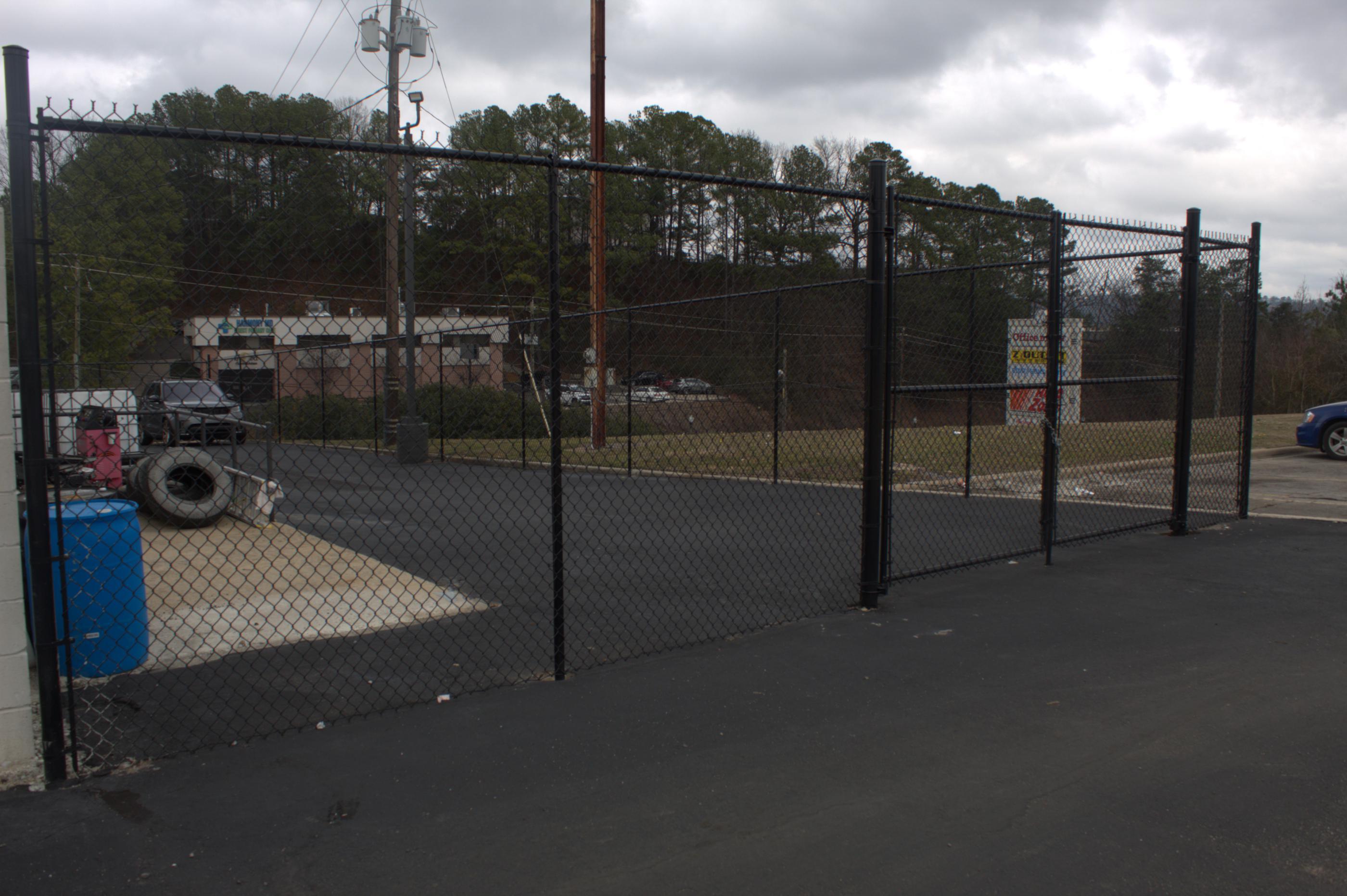 8' Black Chain Link Fence Install