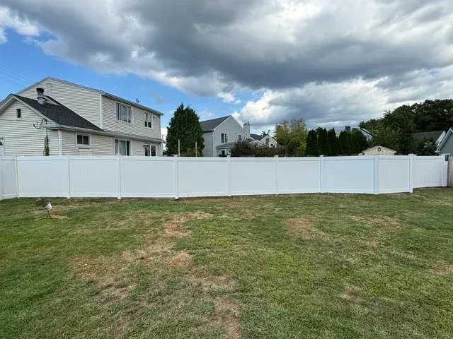 White Vinyl Fence Installation