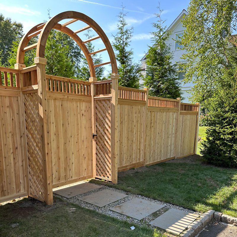 Custom Cedar Privacy Fence Installation