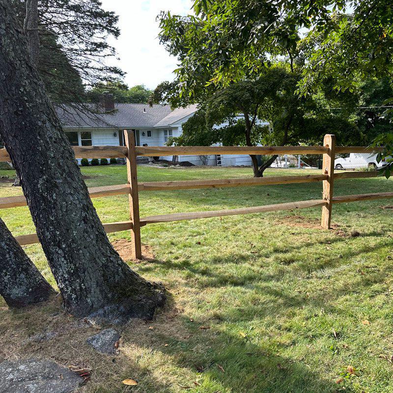 Split-Rail Wood Fence Installation