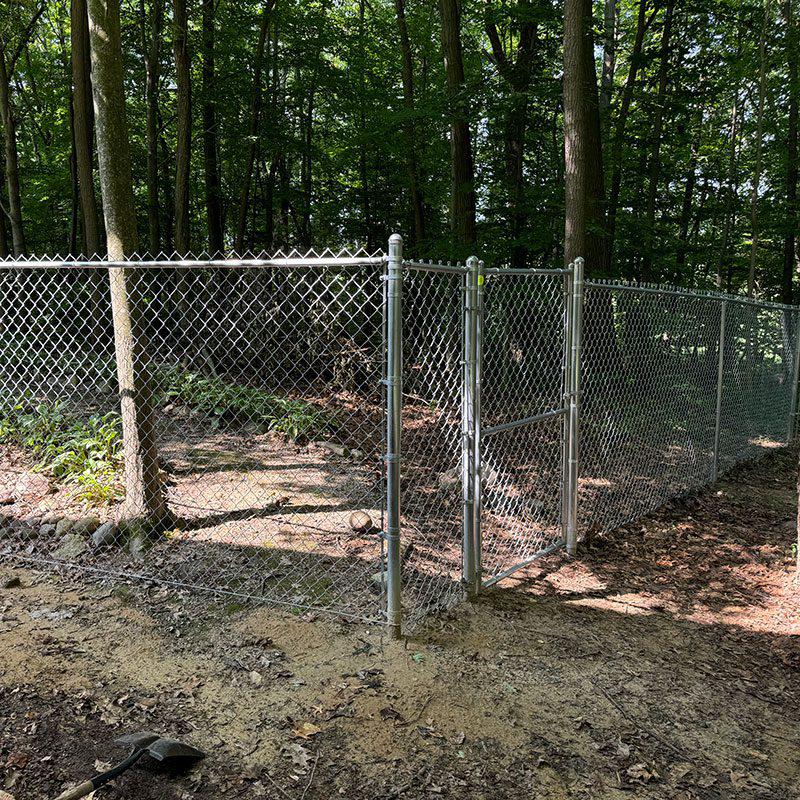 galvanized chain link fence in northern detroit