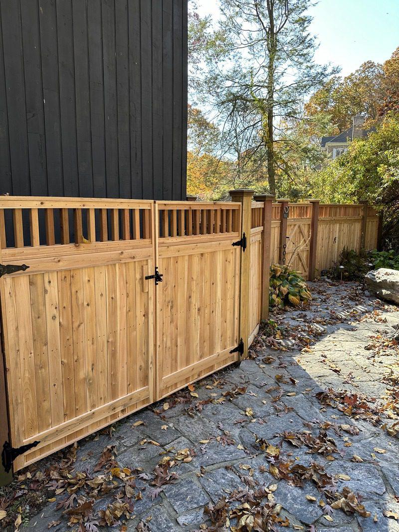 Custom Cedar Fence Installation in Stamford, CT