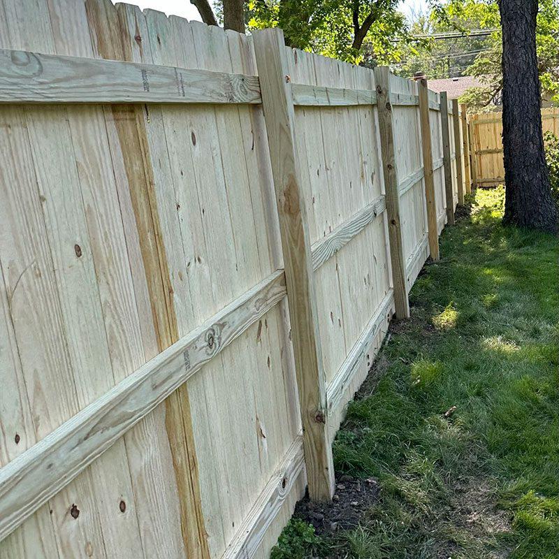 Wood Privacy Fence Installation