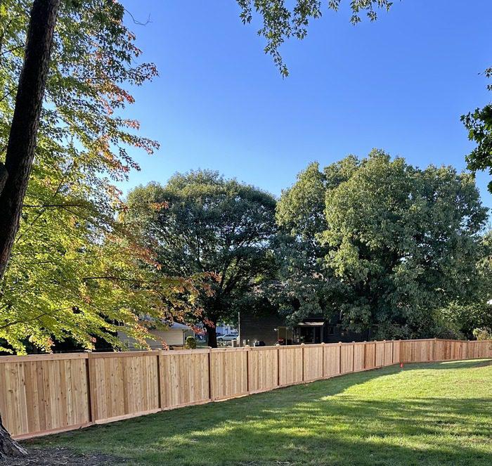 Cedar Privacy Fence Installation