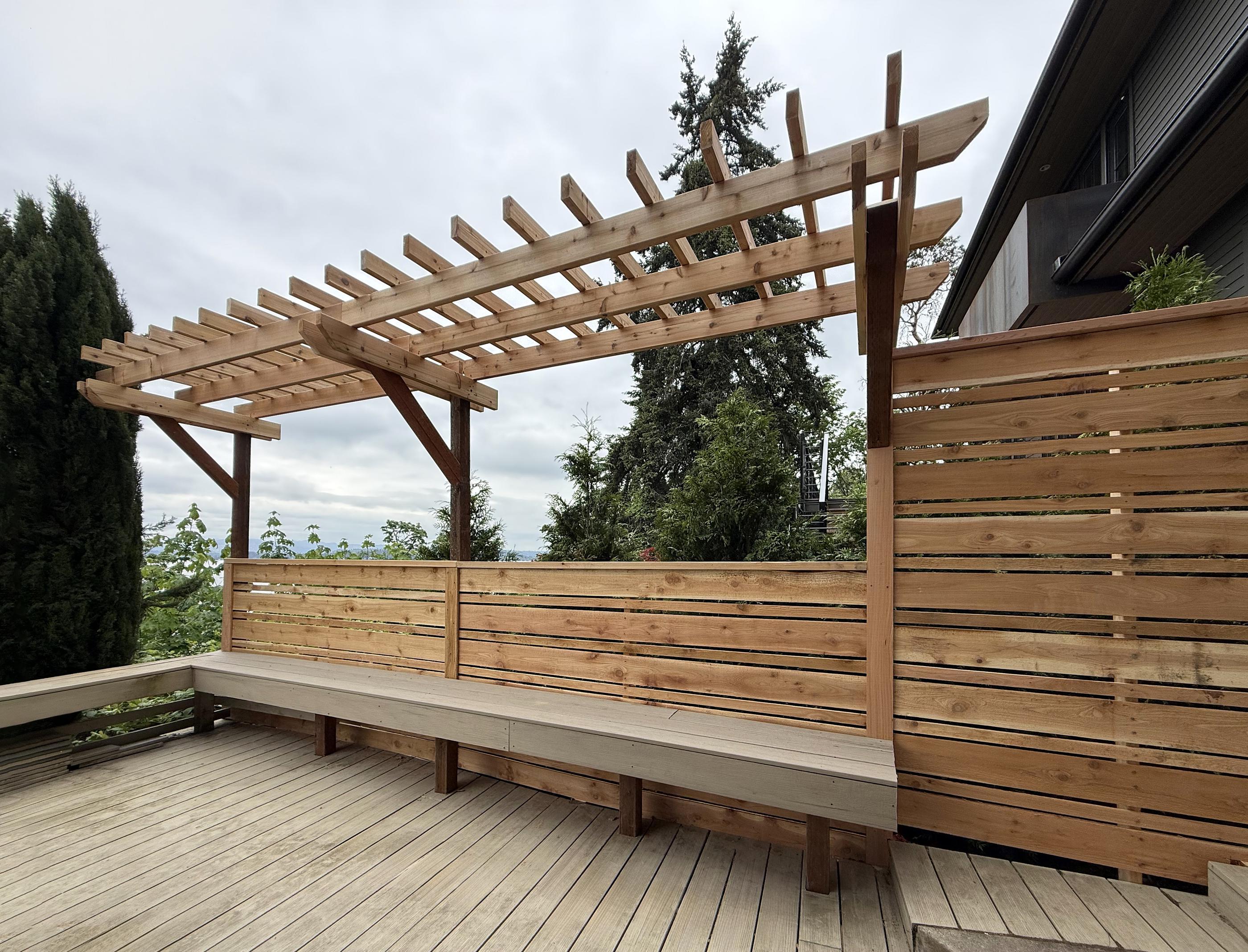 wood gate installed by top rail fence
