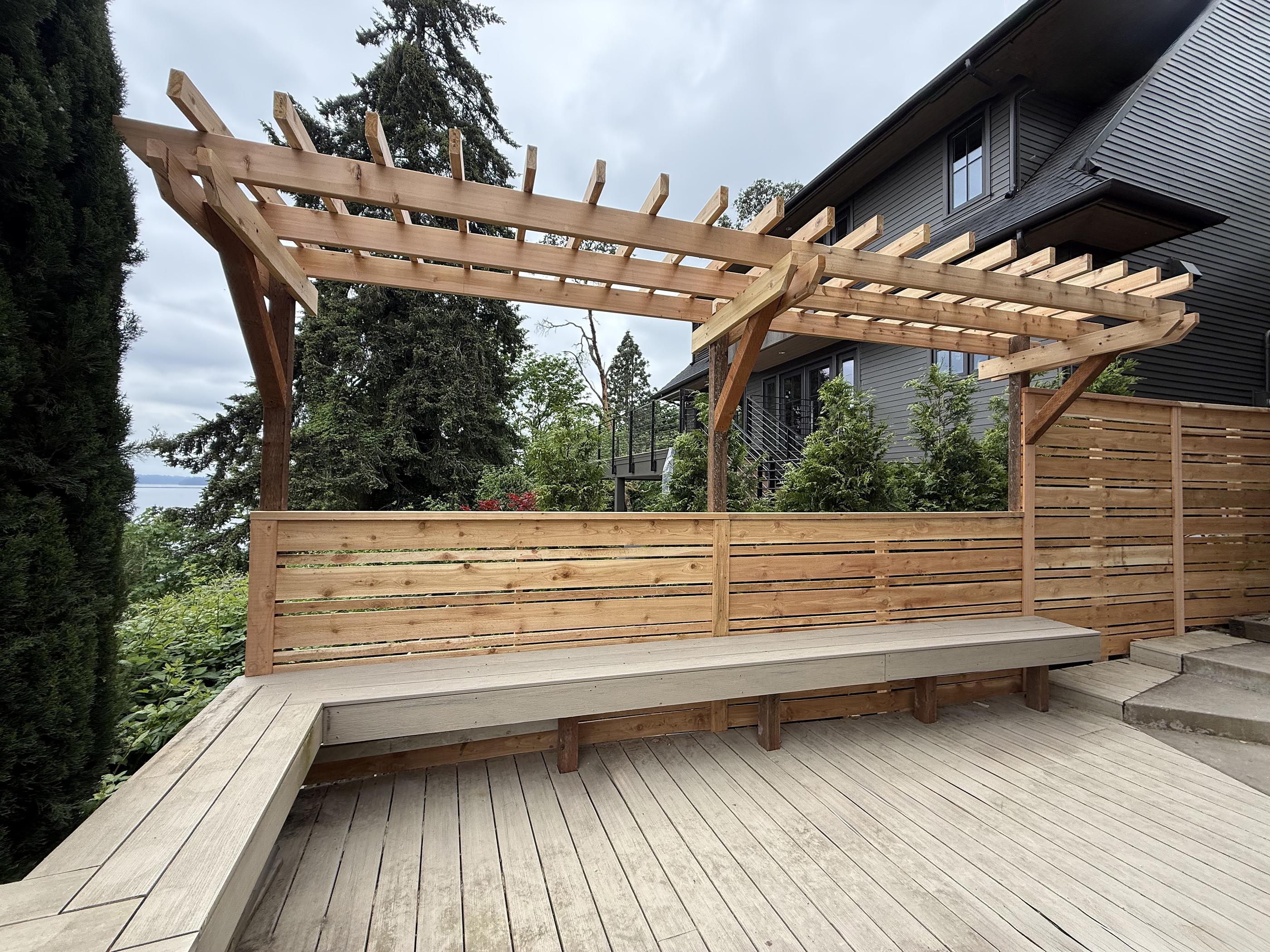 wood horizontal fence installed by top rail fence