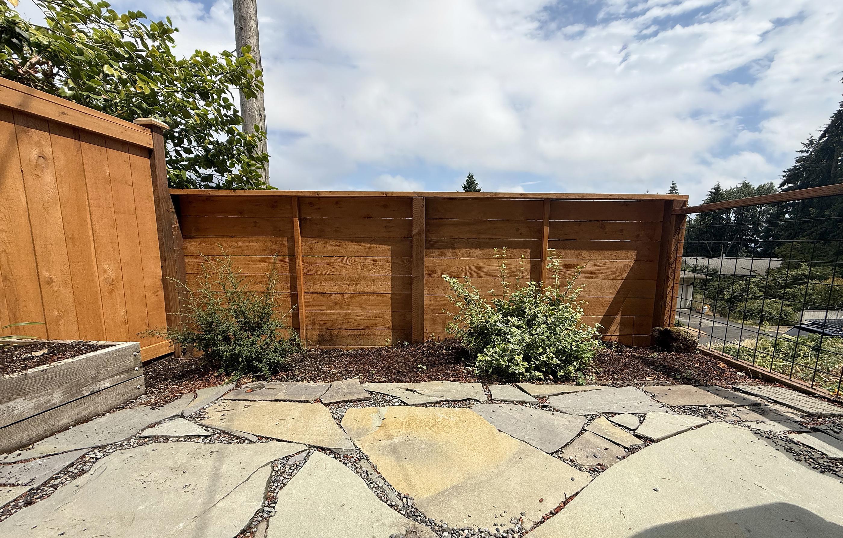  wood horizontal fence installed by top rail fence
