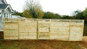horizontal wood fence