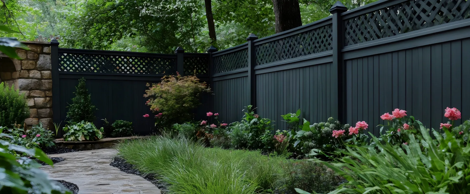 Dog standing in front of a metal fence
