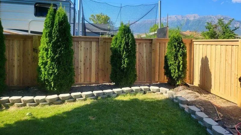  wood fence installed by top rail fence