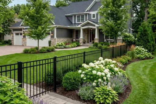 Metal fencing ideas that let Holland's seasonal landscaping stay the main attraction