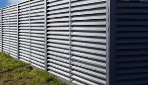 metal louvered fence