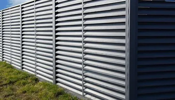 louvered metal fence