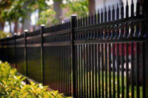 metal picket fence