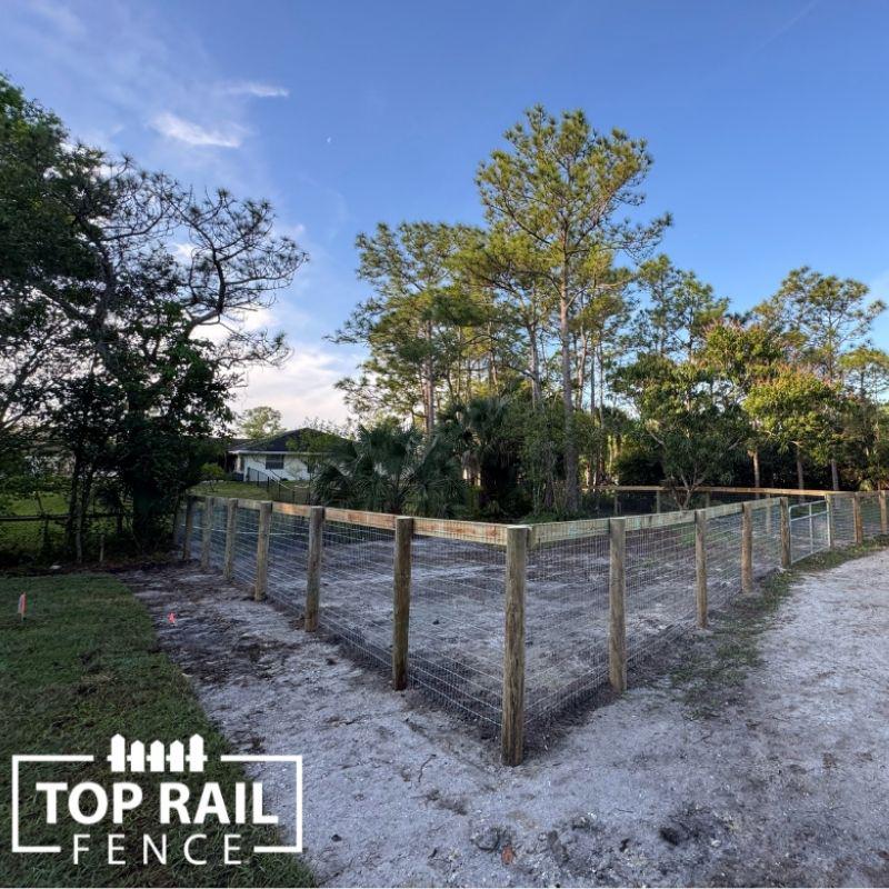 no climb horse wire fence installed by Top Rail Fence