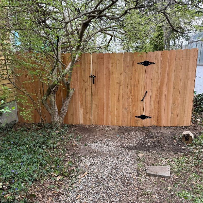 Cedar Wood Fence Installation