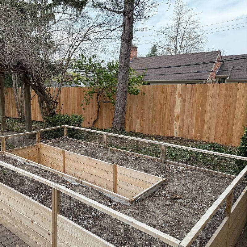 cedar stockade fence installed by top rail fence